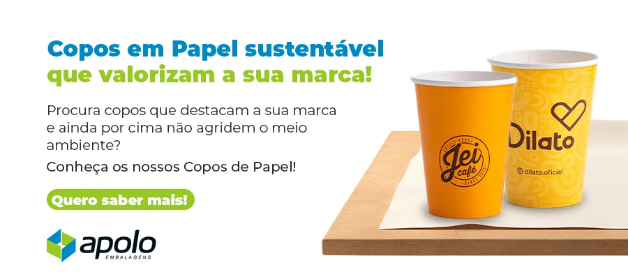 Copos de papel sustentável com design atrativo, promovendo marcas de forma que respeita o meio ambiente. Conheça nossas opções.